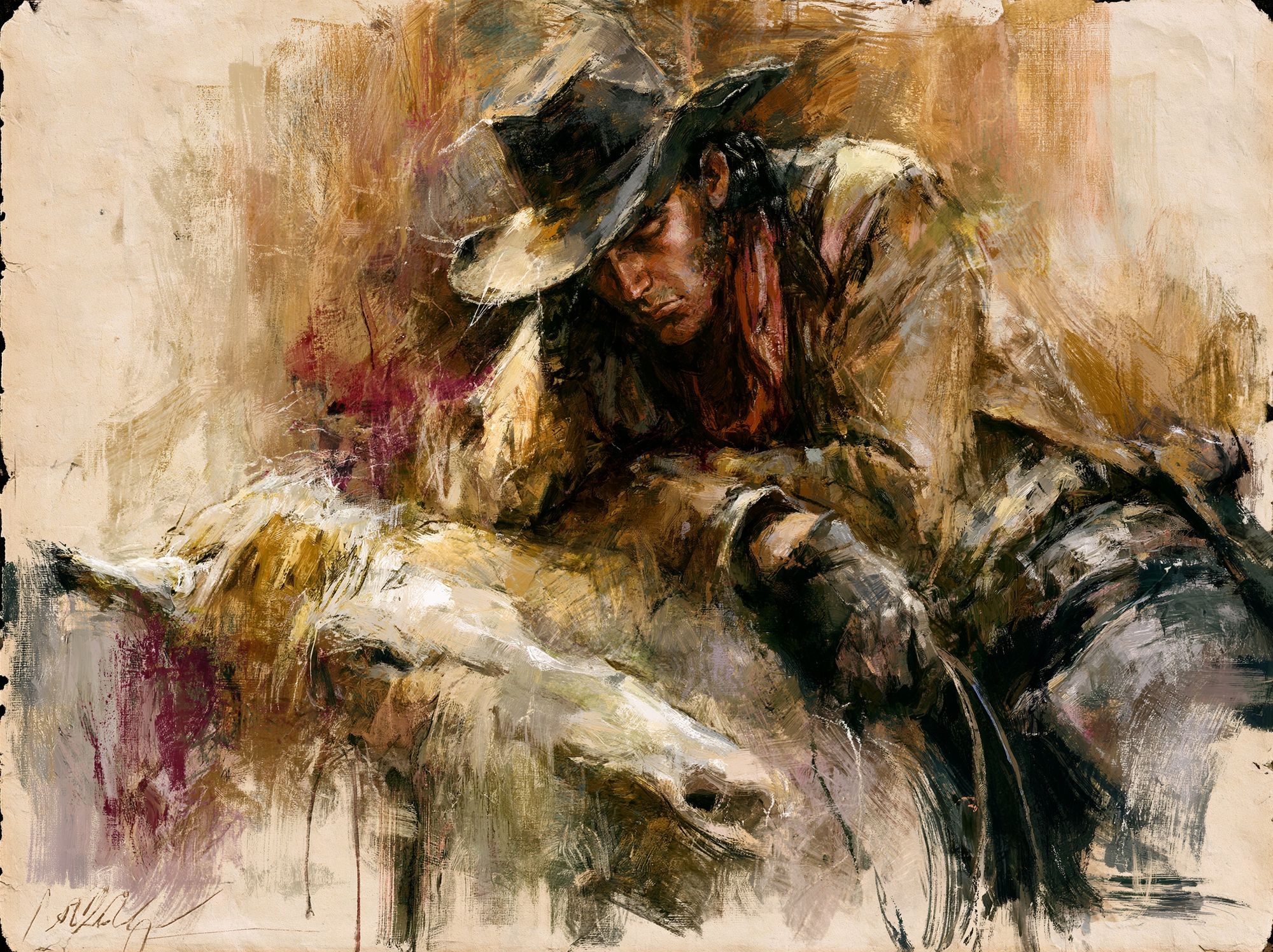 Cowboy Portrait Fine-Art Poster. poster detail