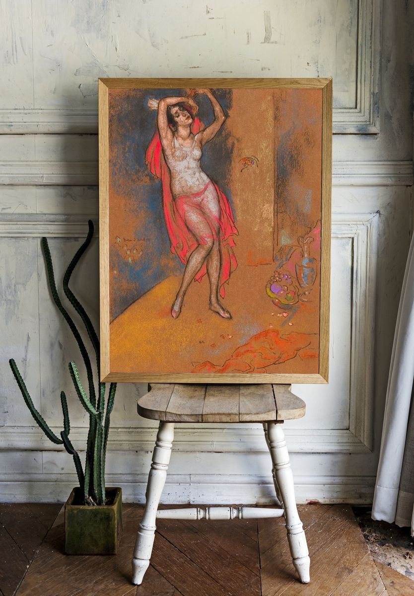 Dancer in Red — Fine Art Print. room preview