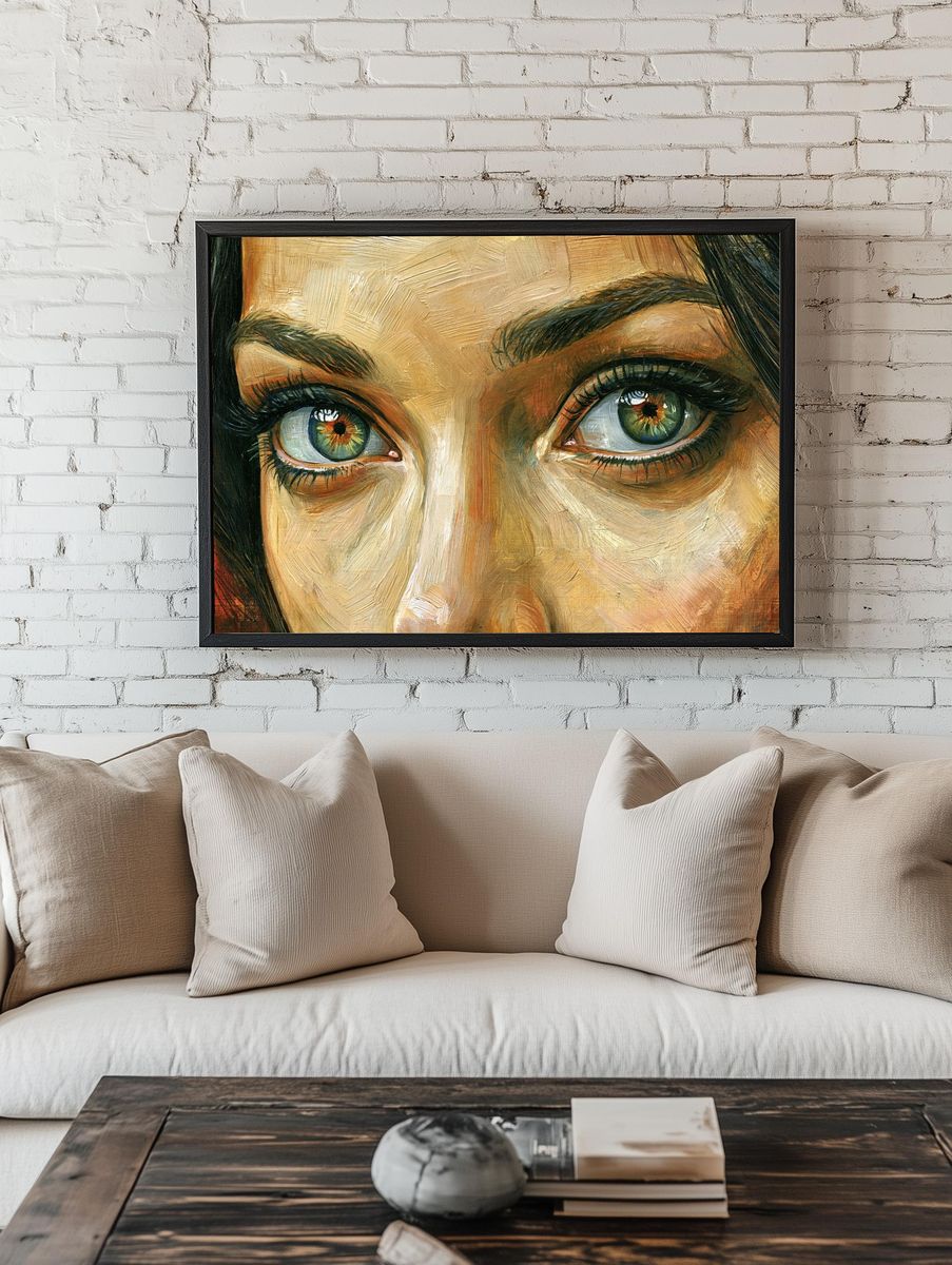 Gaze Portrait Fine-Art Poster. — room view 1