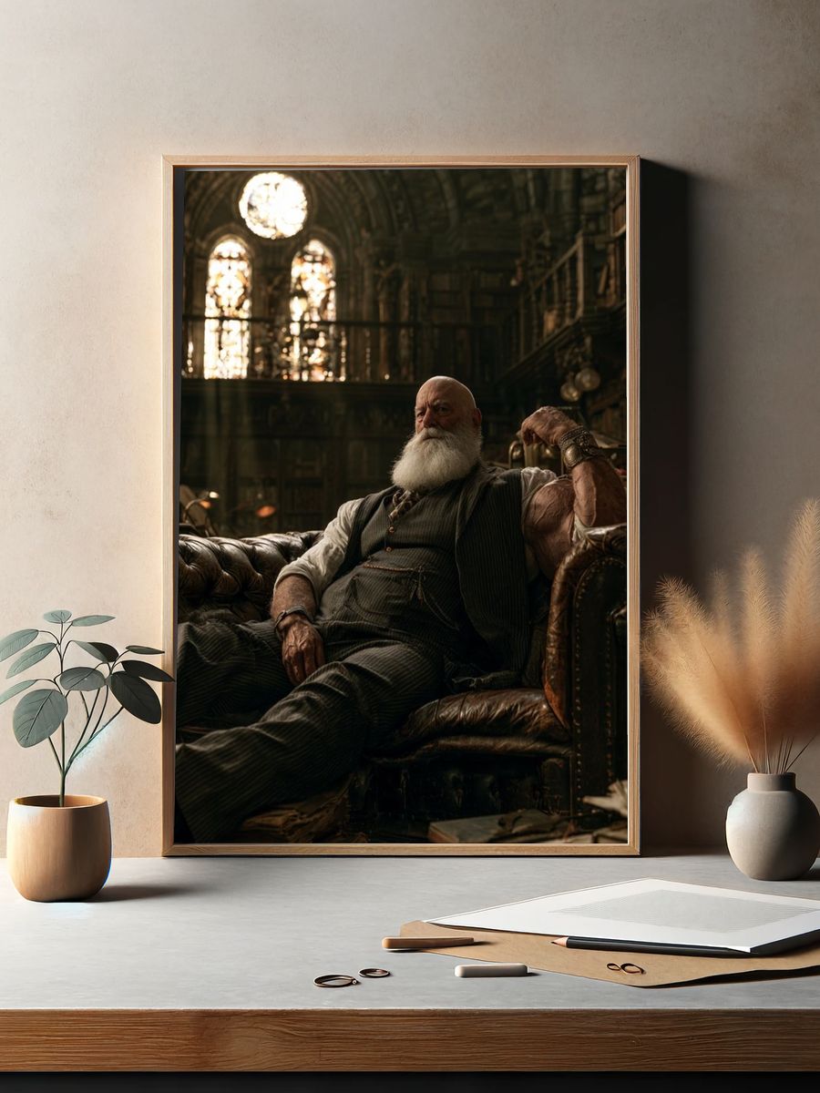 Victorian Scholar Portrait Poster. — room view 2
