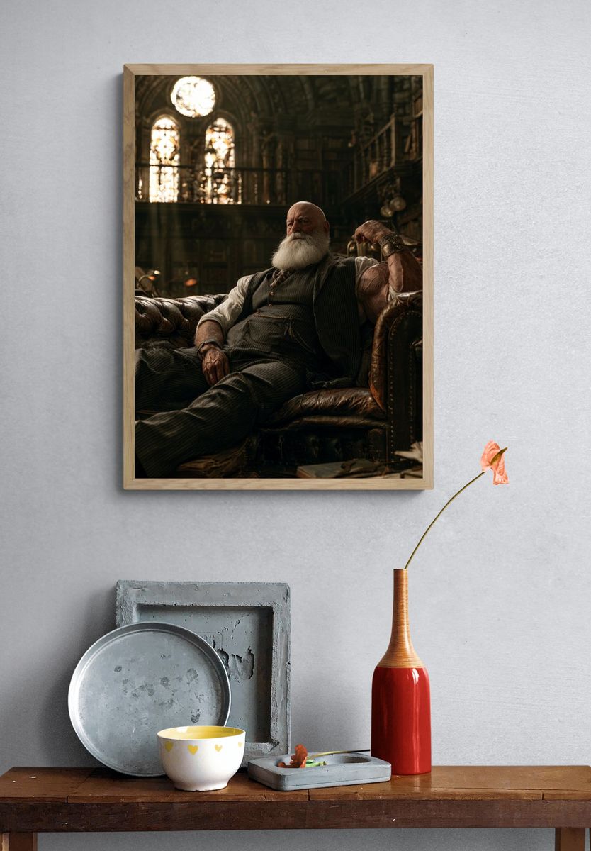 Victorian Scholar Portrait Poster. — room view 3