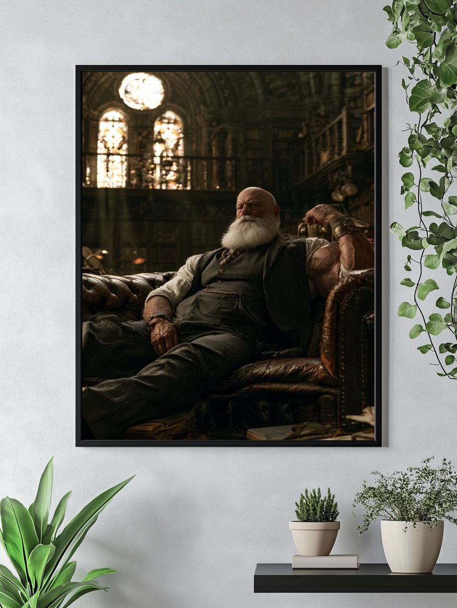 Victorian Scholar Portrait Poster. — room view 4