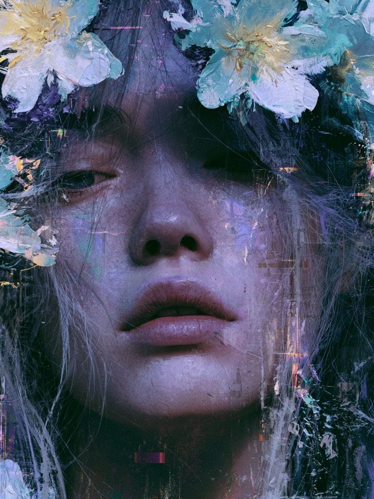 Floral Dream Portrait Print. poster detail
