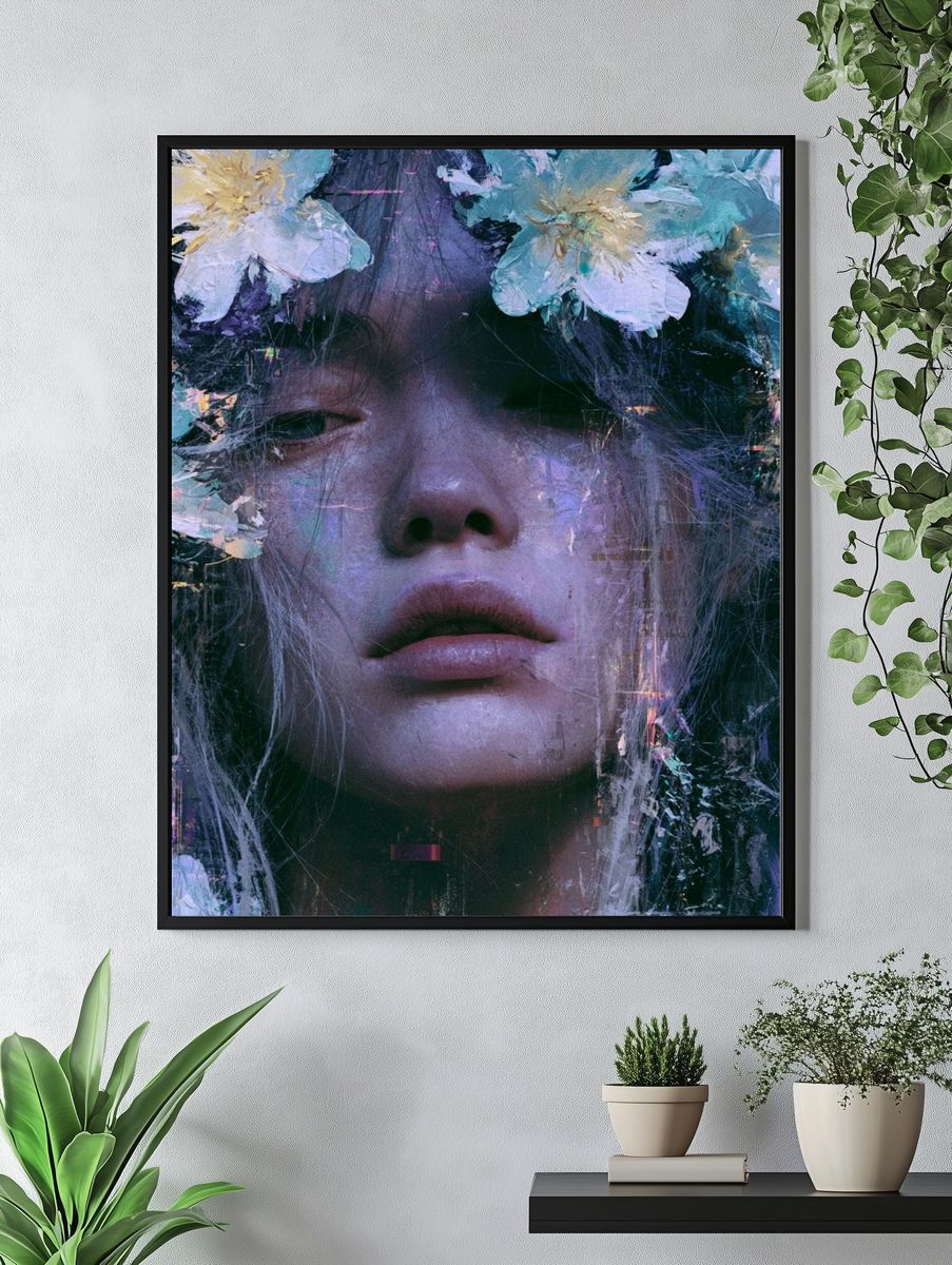 Floral Dream Portrait Print. — room view 4