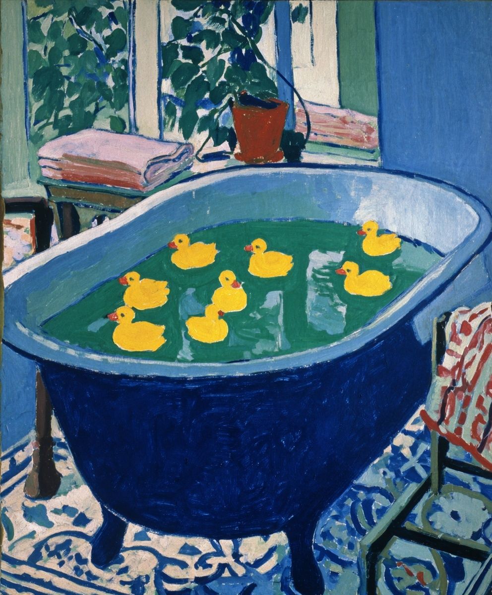 Duck Bath Interior Painting Poster. poster detail
