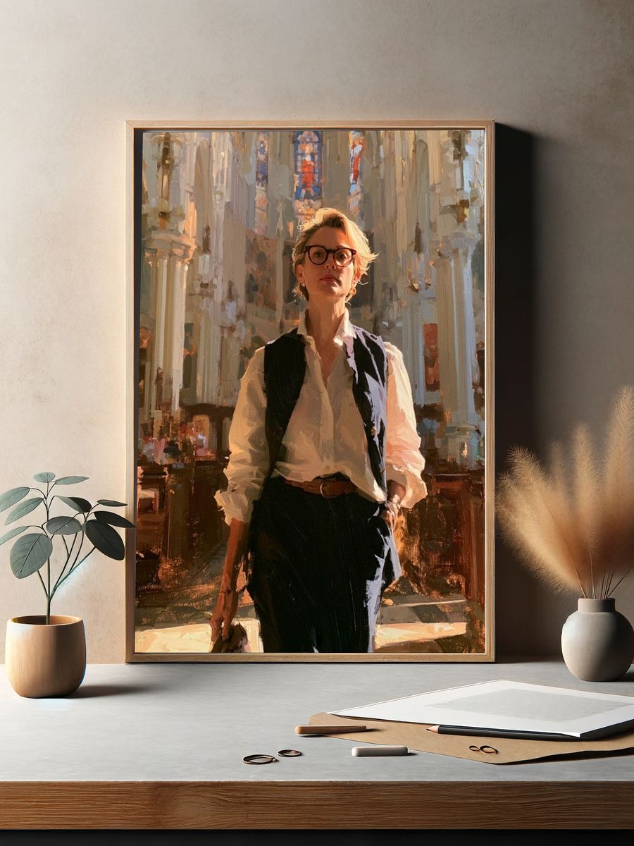 Cathedral Portrait Fine-Art Poster. — room view 2