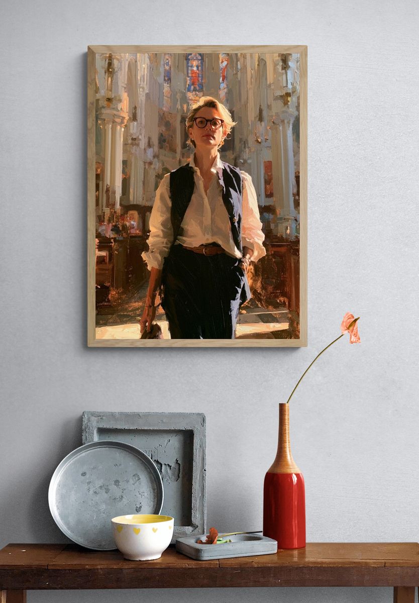 Cathedral Portrait Fine-Art Poster. — room view 3