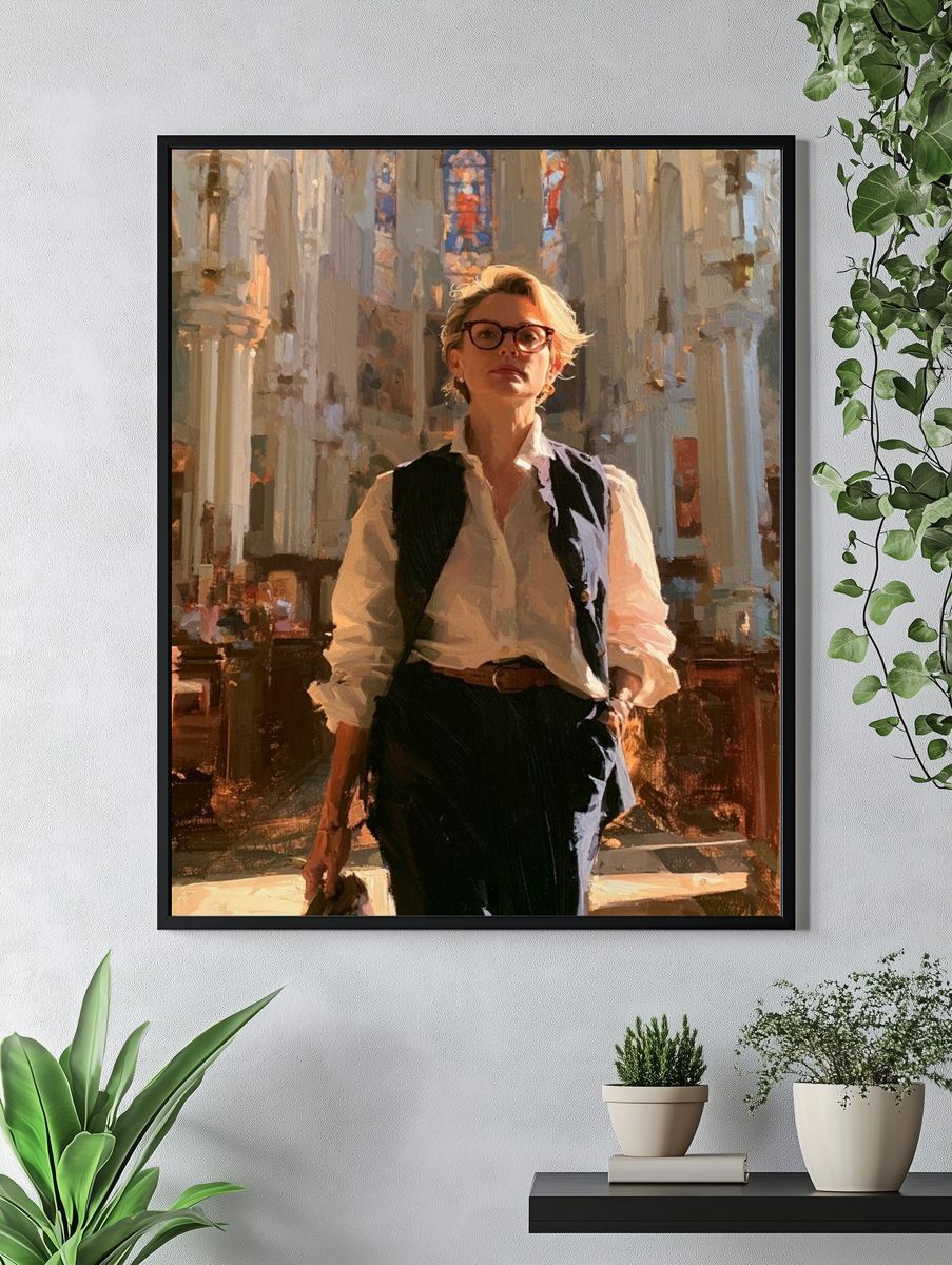 Cathedral Portrait Fine-Art Poster. — room view 4