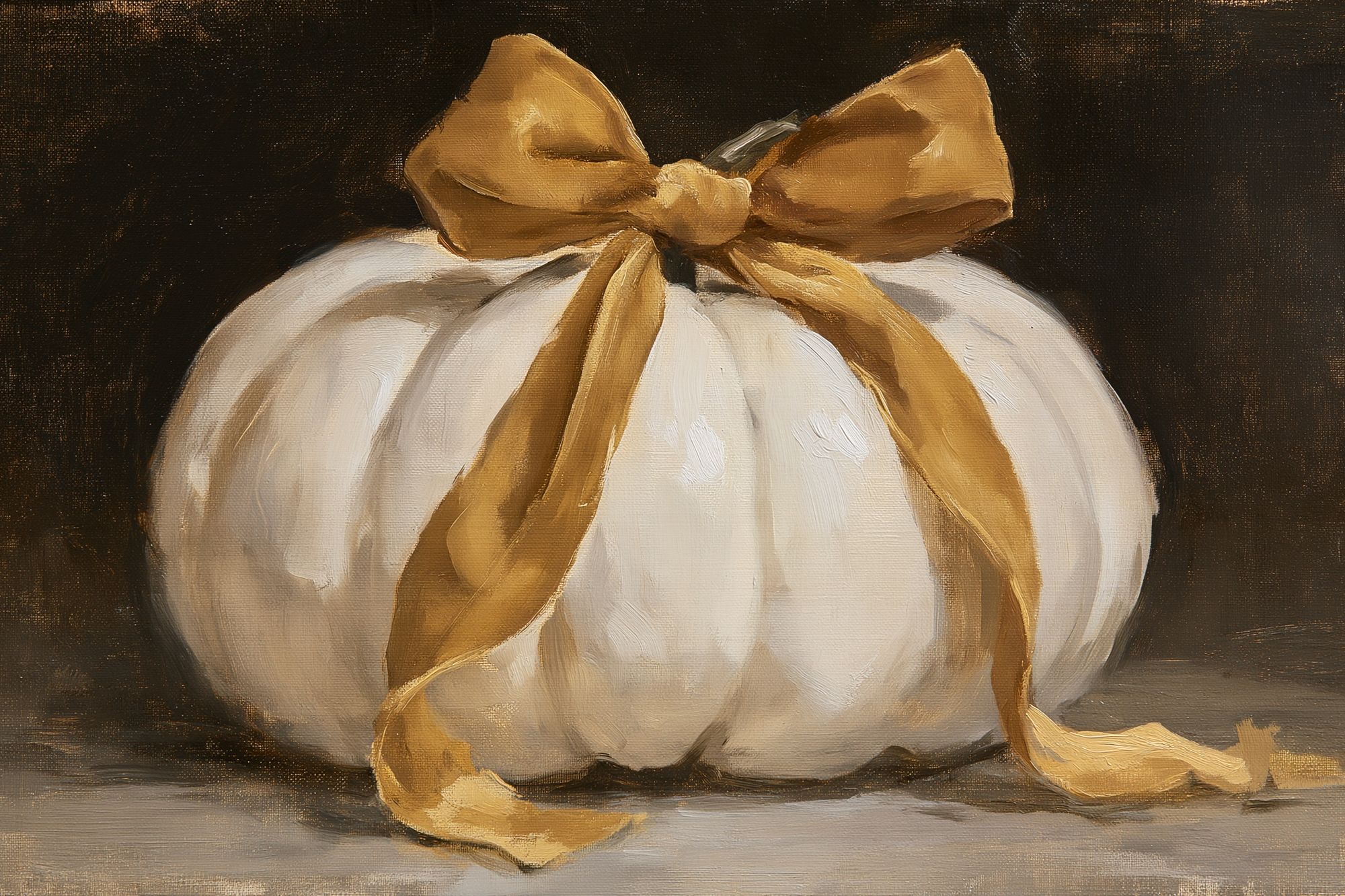 White Pumpkin Still Life Poster. poster — fine-art art