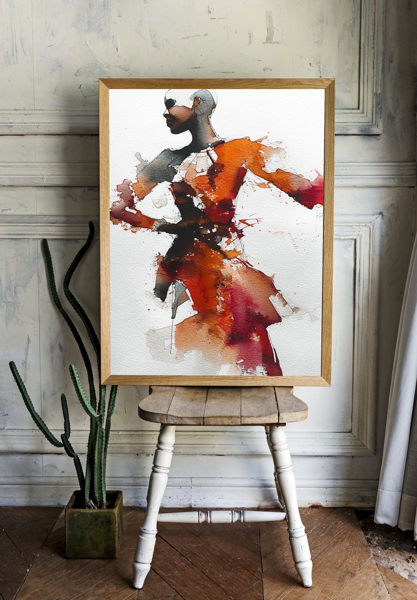 Elegant Fashion Illustration Poster. — room view 1