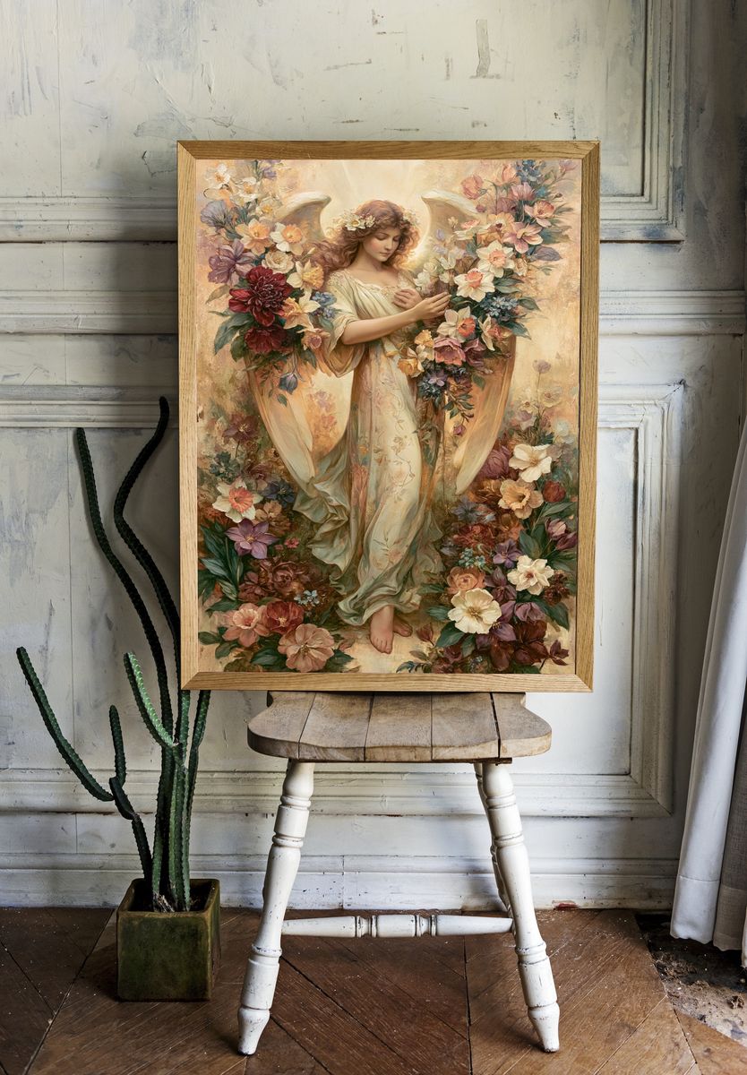 Floral Angel Fine-Art Print. — room view 1