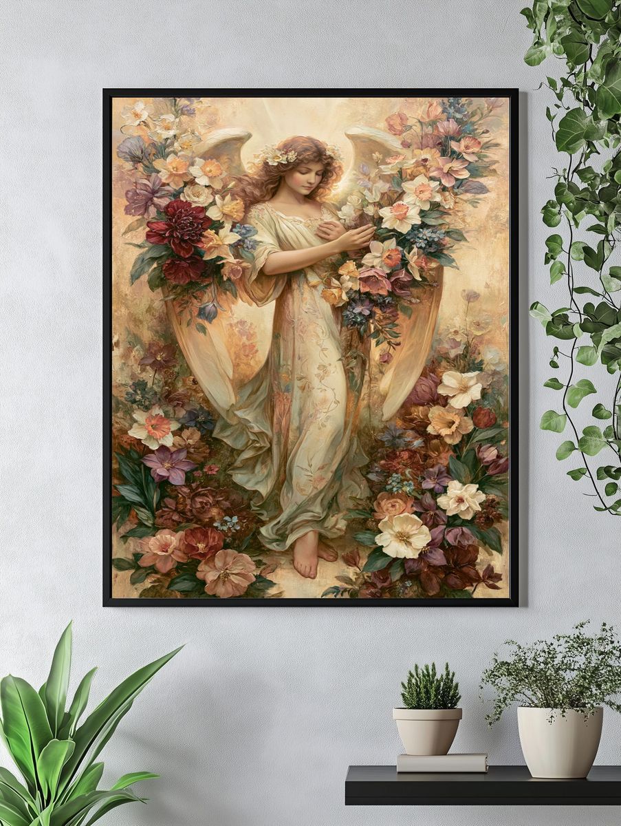 Floral Angel Fine-Art Print. — room view 4