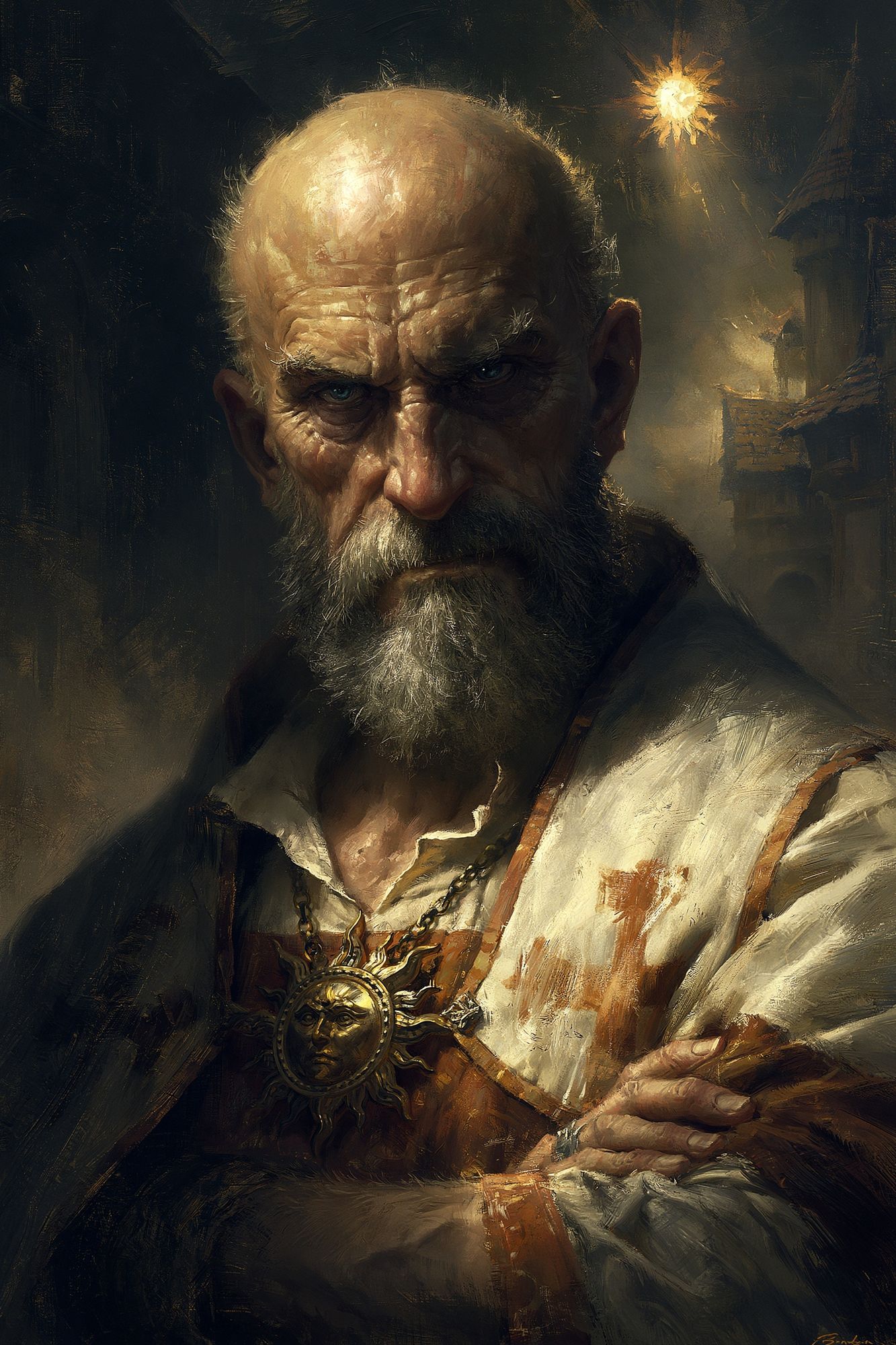 Medieval Knight Portrait Print. poster detail
