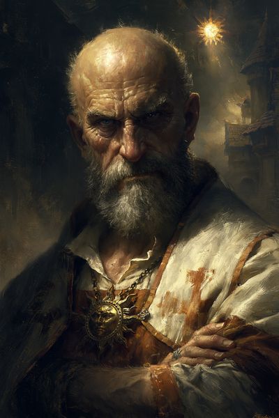 Medieval Knight Portrait Print.