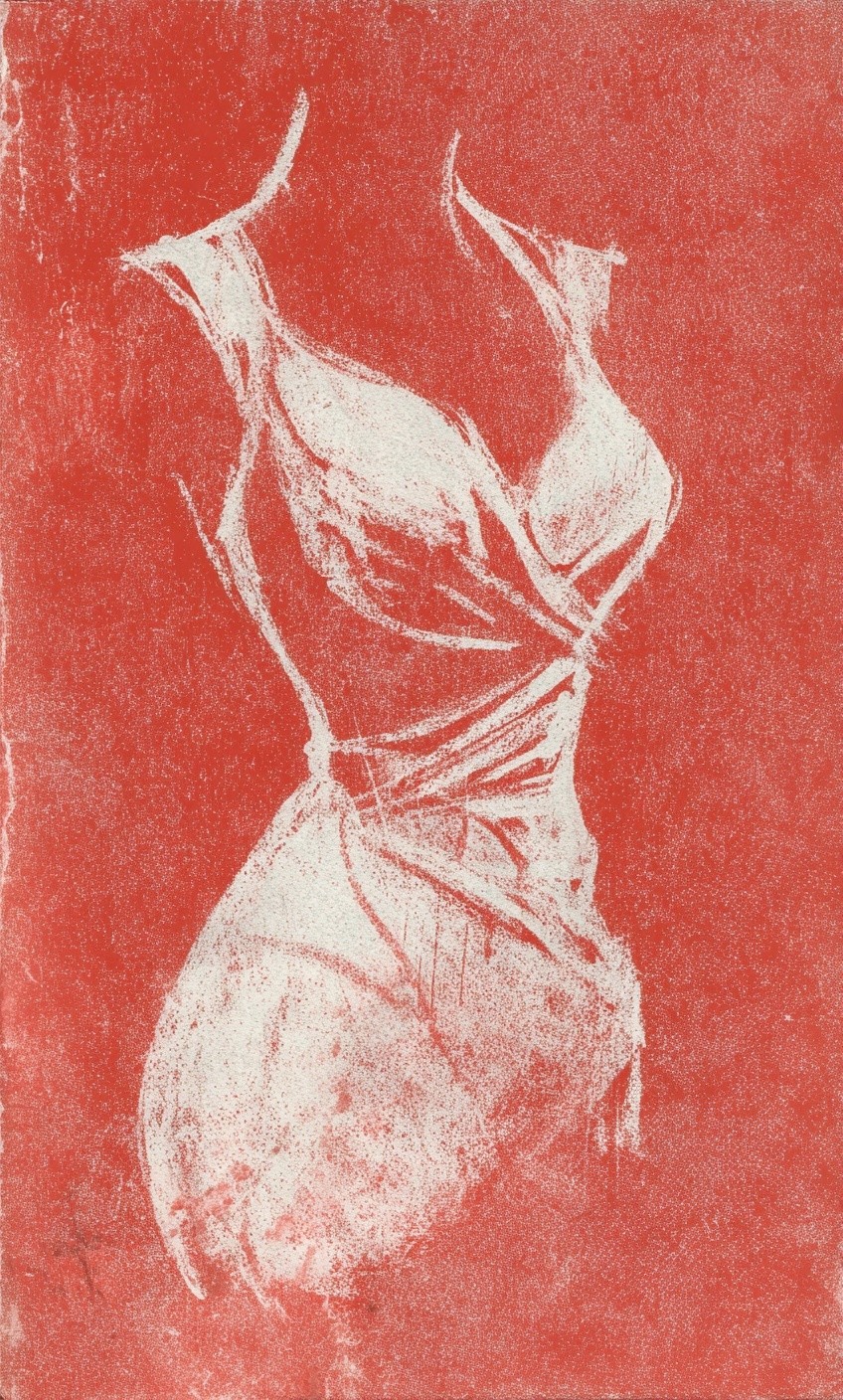 Elegant Dress Sketch — Fine Art Print. poster — fine-art art