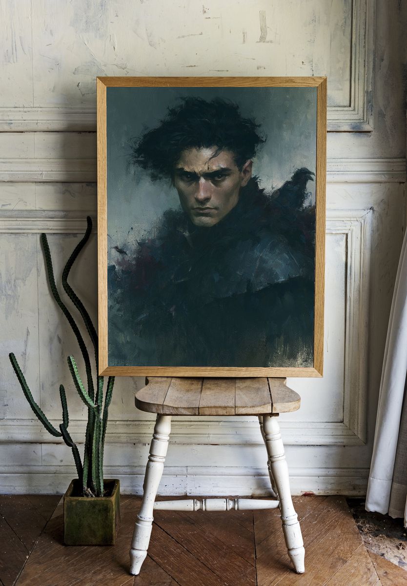 Brooding Portrait Fine-Art Poster. room preview