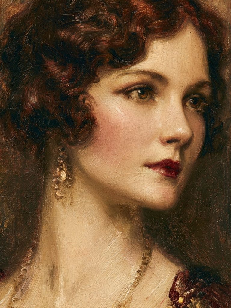 Elegant Woman Portrait Print. poster — fine-art art