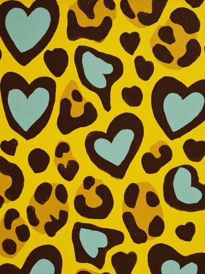Leopard Hearts Pop-Art Poster. poster