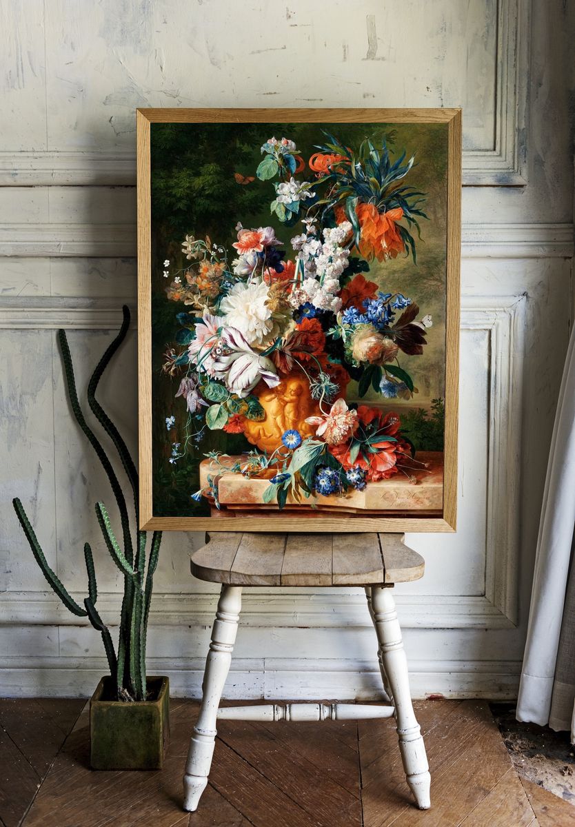 Bouquet Flowers Urn (1724) high. — room view 1