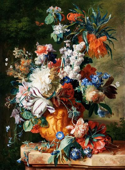Bouquet Flowers Urn (1724) high. poster print