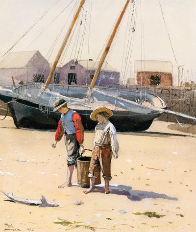 Basket Clams (1873) Winslow Homer. poster print