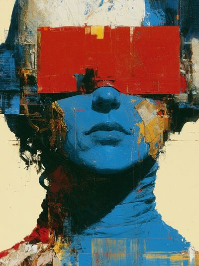 Abstract Portrait Pop-Art Poster. poster print