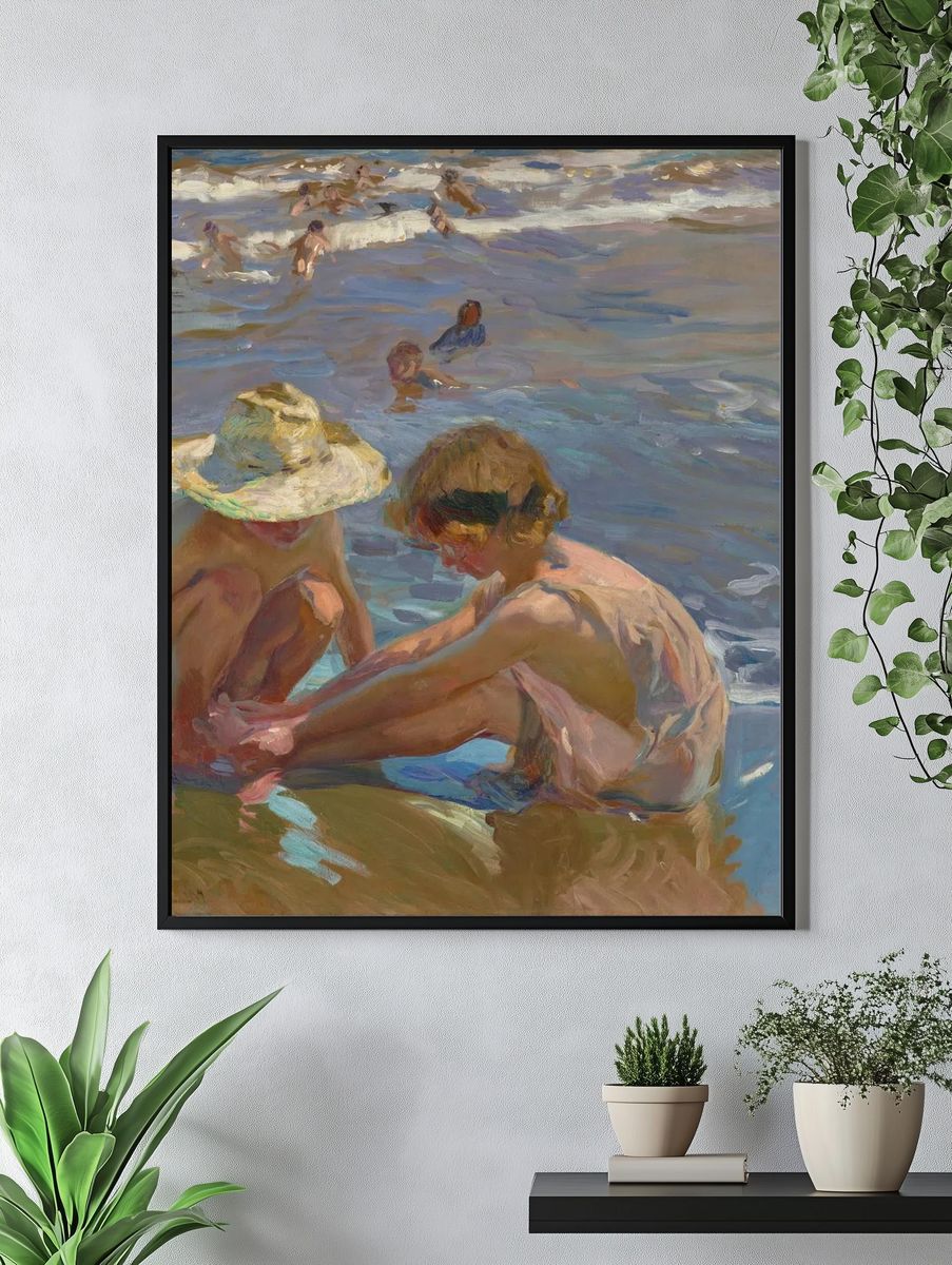 Children at the Beach — Fine Art Print. — room view 4
