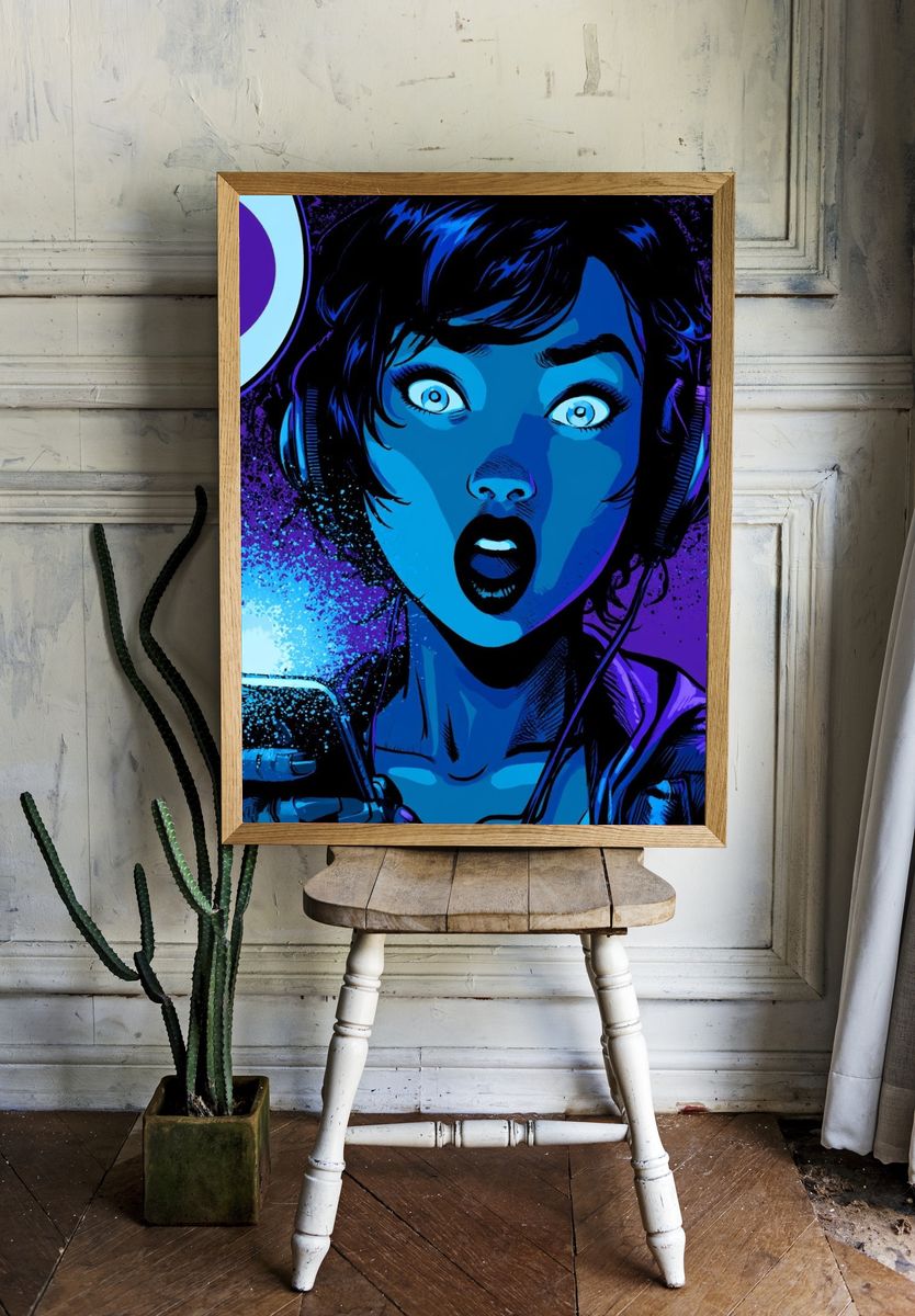 Neon Shock Pop-Art Poster. — room view 1