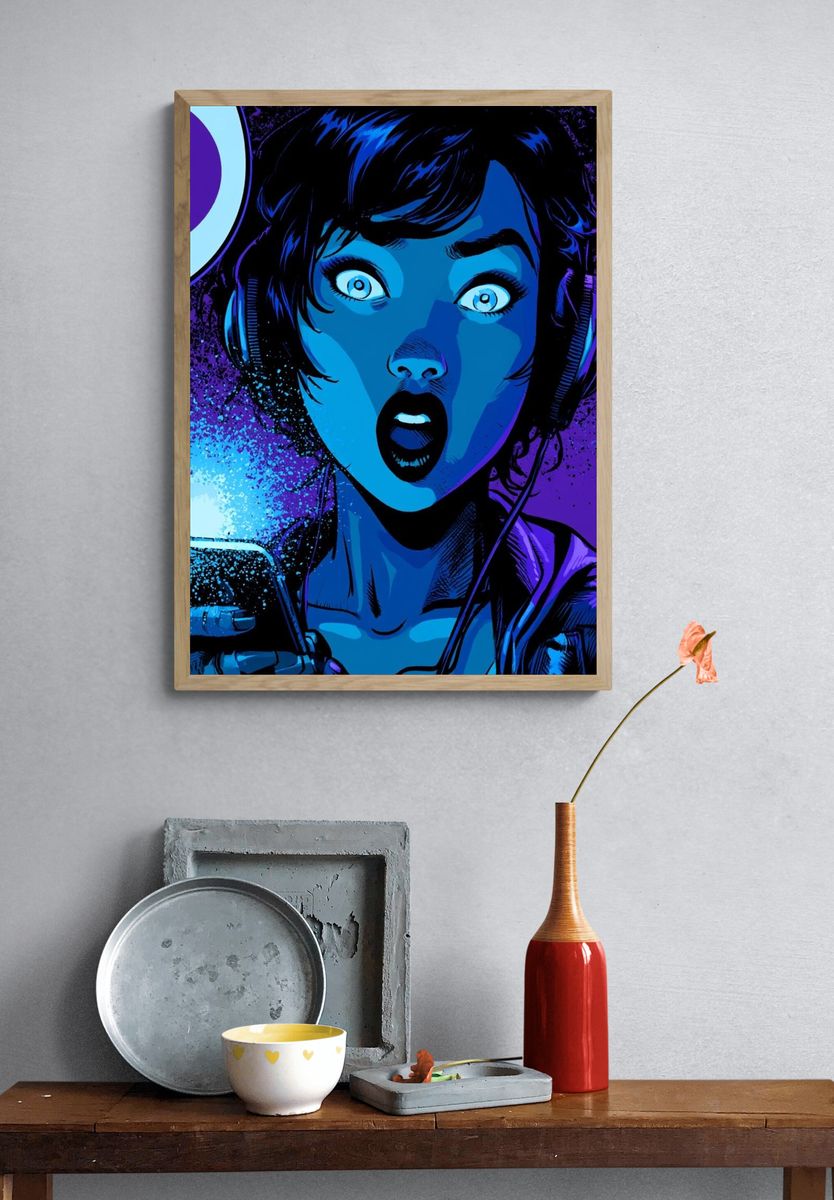 Neon Shock Pop-Art Poster. — room view 3