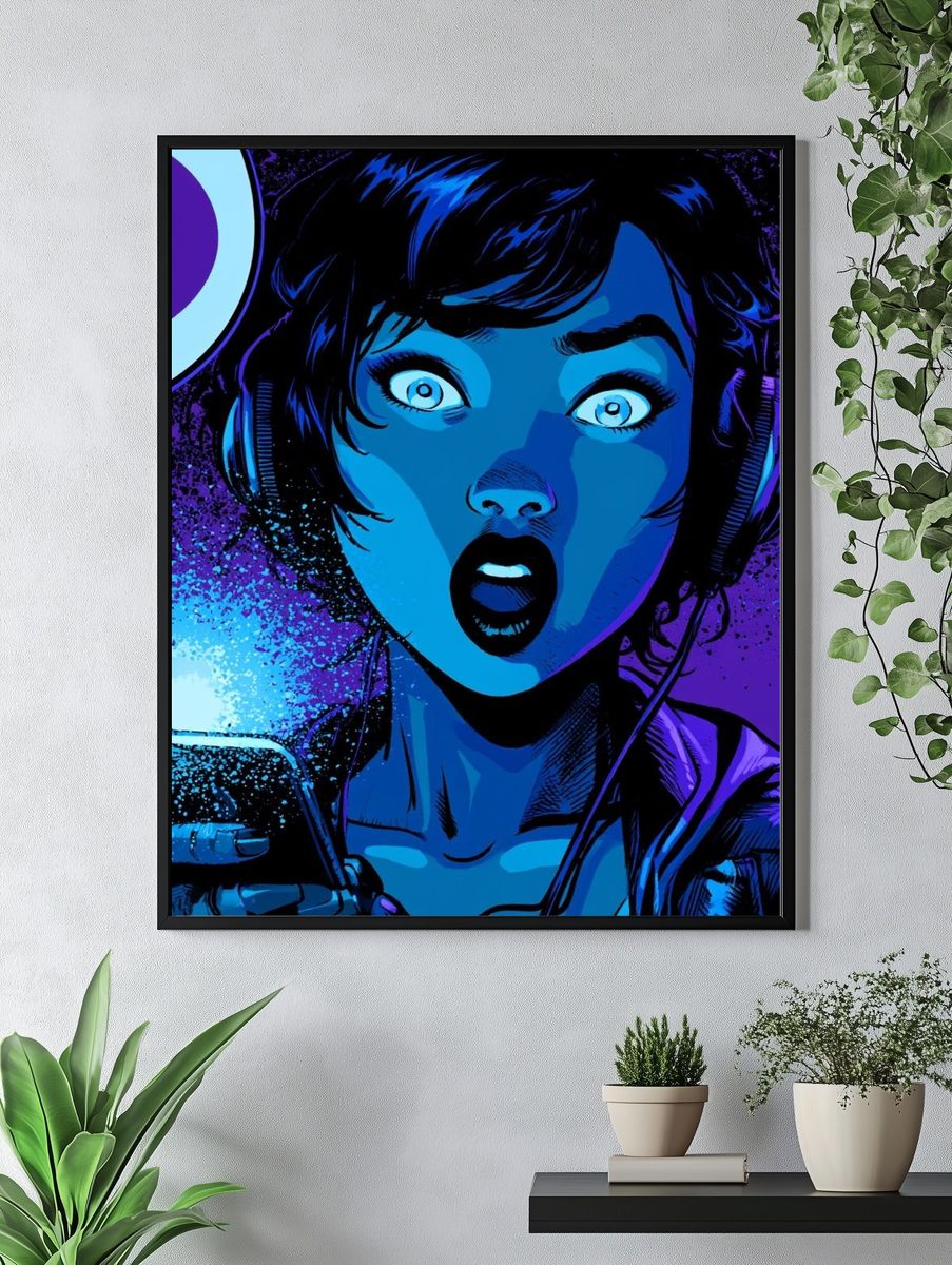 Neon Shock Pop-Art Poster. — room view 4