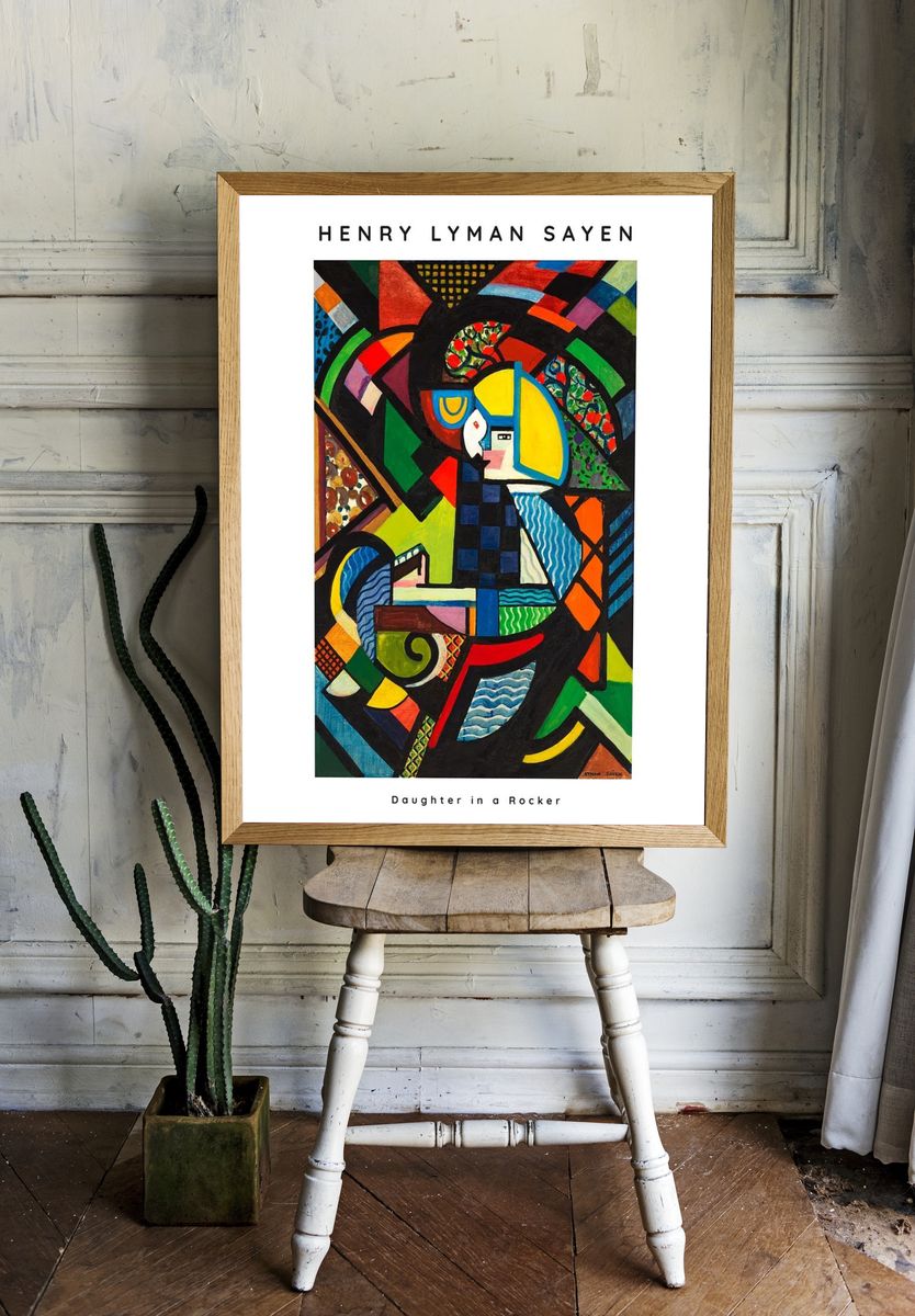 Henry Lyman Sayen abstract painting. room preview