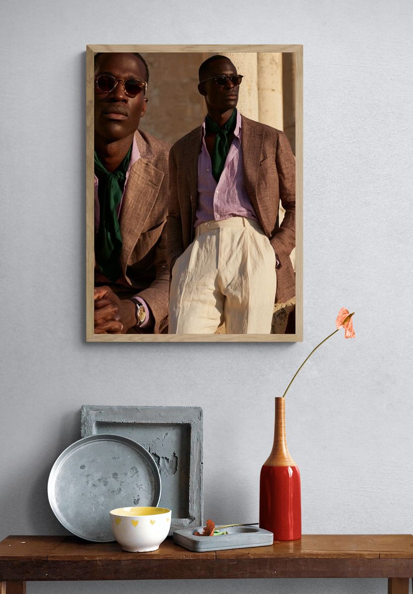 Elegant Menswear Portrait Poster. — room view 3