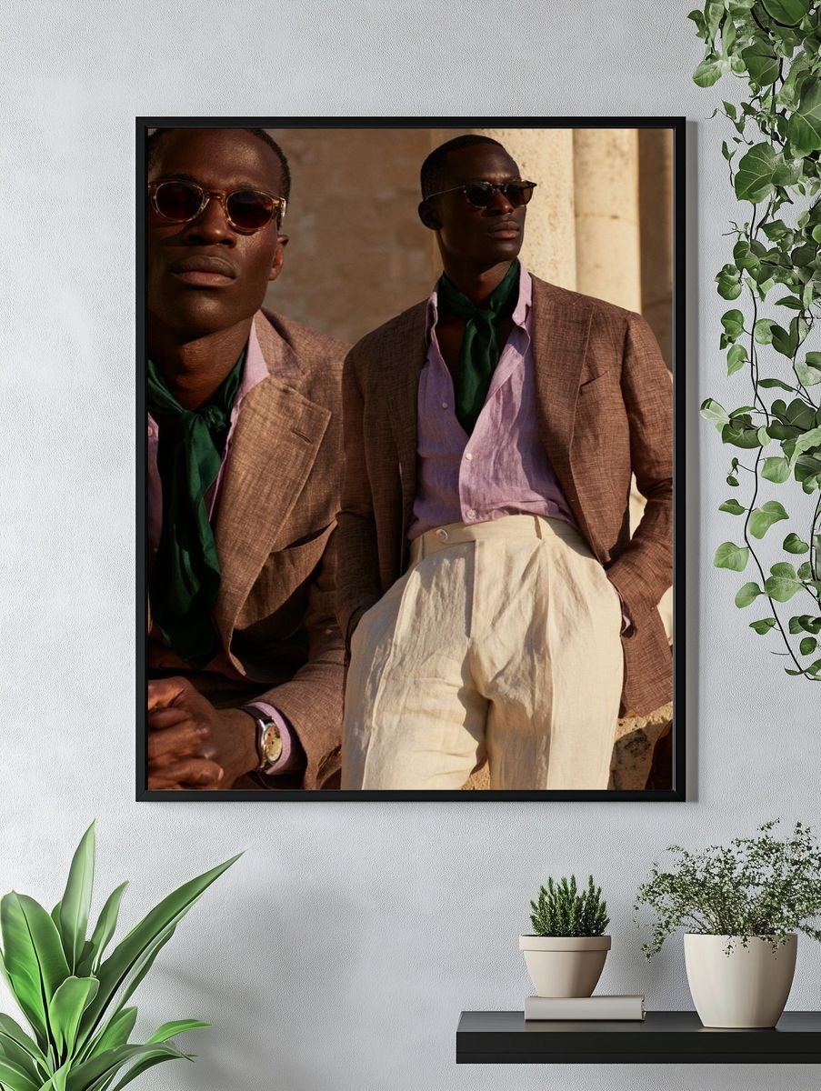 Elegant Menswear Portrait Poster. — room view 4