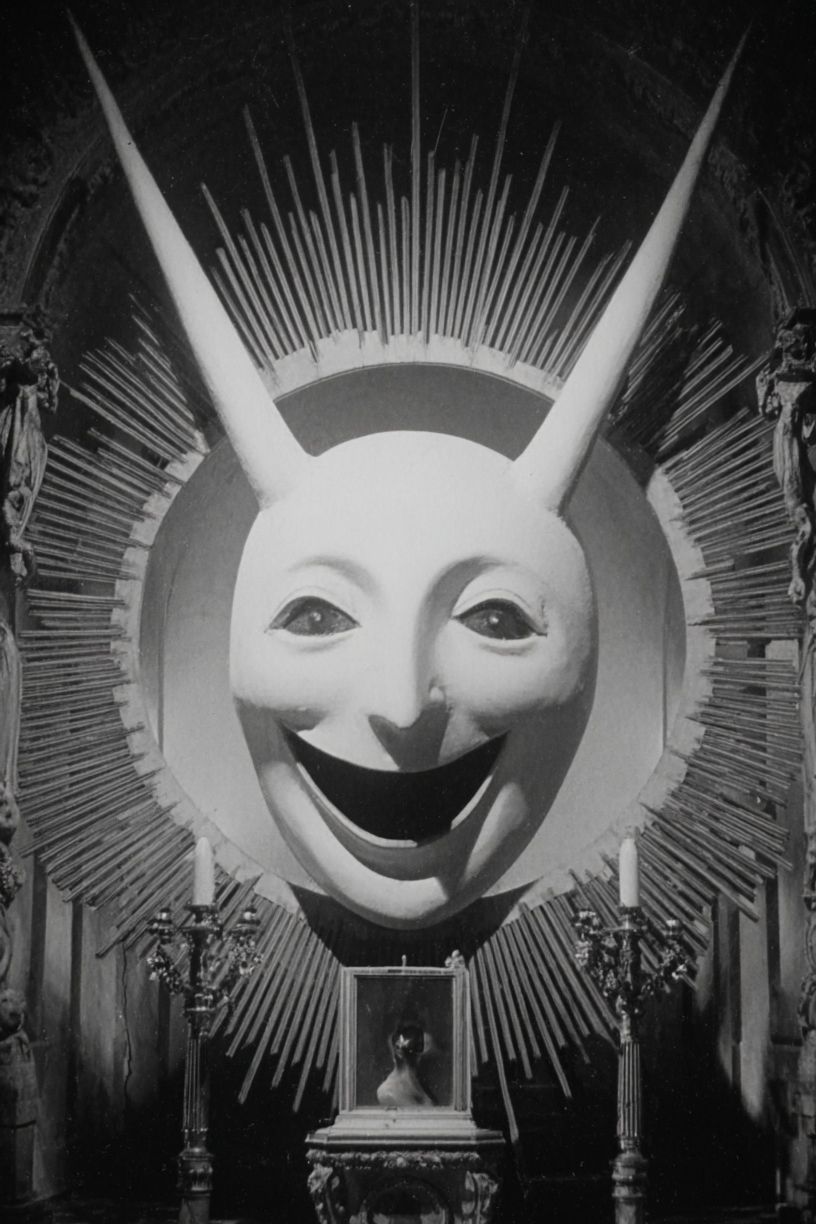 Surrealist Mask Sculpture — Fine Art Print. poster — fine-art art