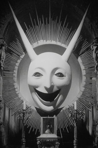 Surrealist Mask Sculpture — Fine Art Print. poster print