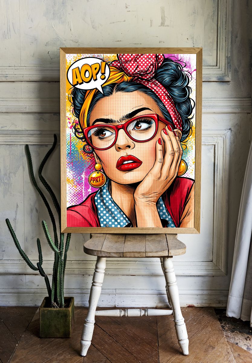 Pop Art AOP! Woman Poster. — room view 1