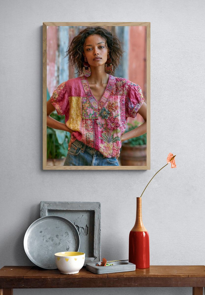Boho Fashion Portrait Poster. — room view 3