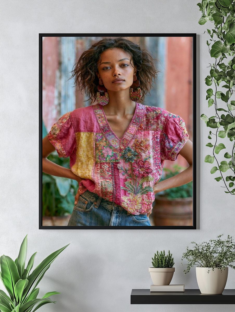 Boho Fashion Portrait Poster. — room view 4