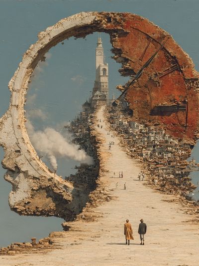 Surreal Cityscape in Mind — Fine Art Print. poster