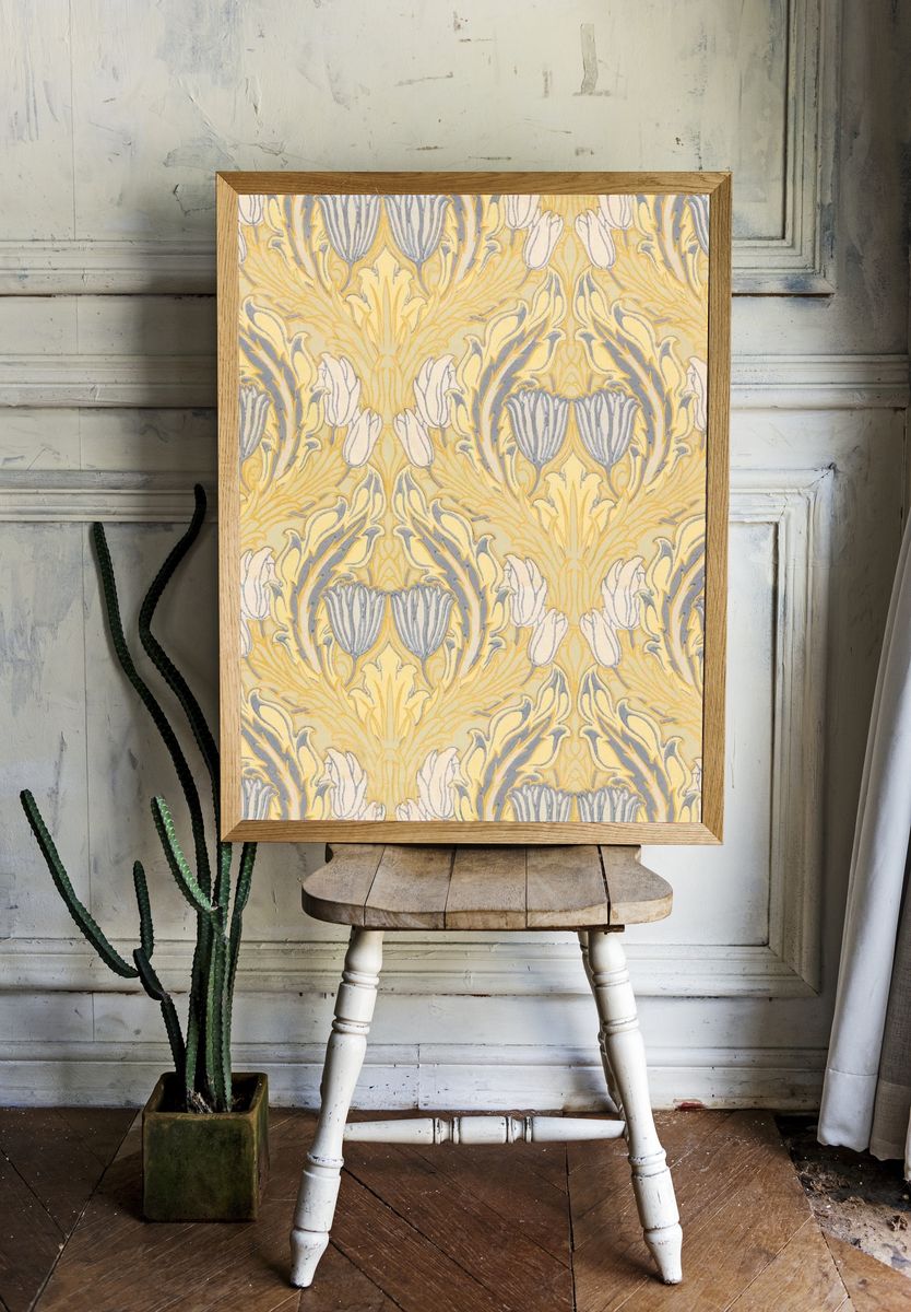 Floral Art Nouveau Pattern Poster room preview