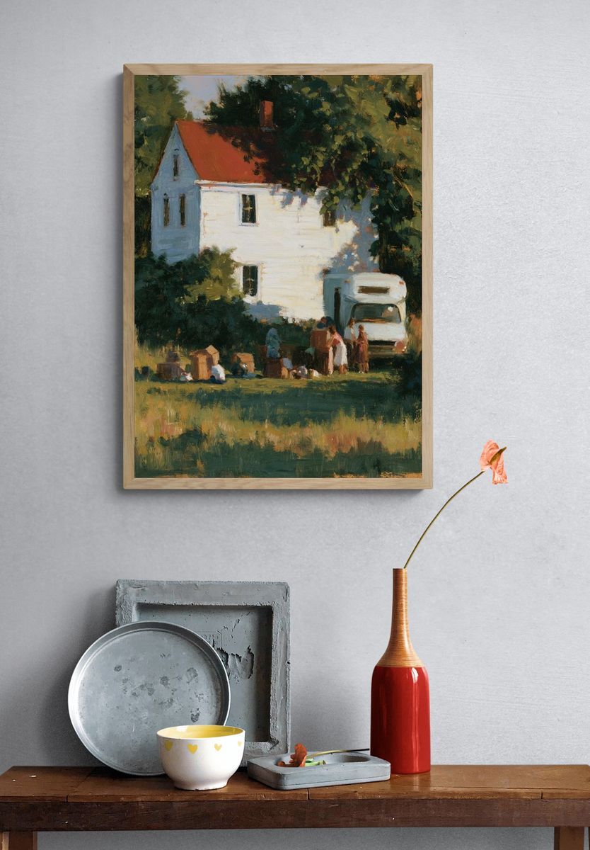Country House Oil Painting Poster. — room view 3