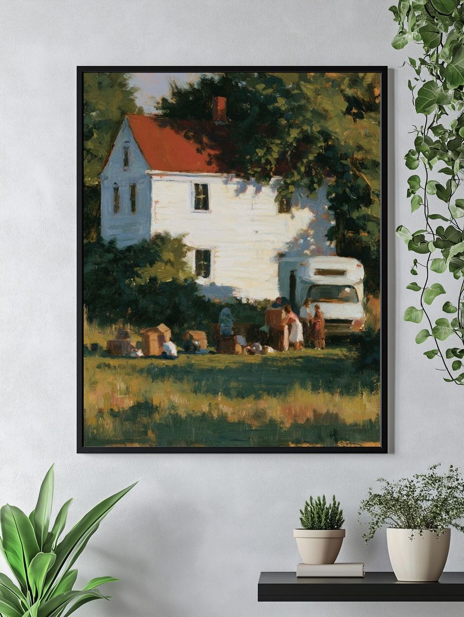 Country House Oil Painting Poster. — room view 4