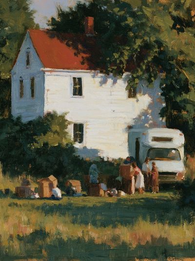 Country House Oil Painting Poster.