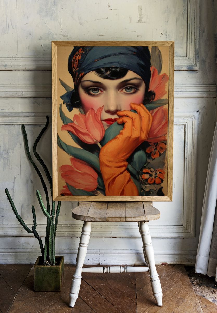 Floral Portrait Fine-Art Print. room preview