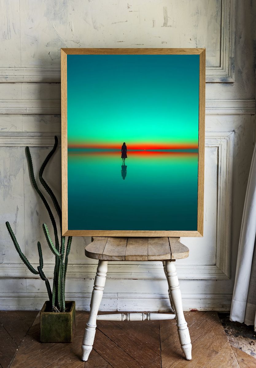 Silhouette at Sunset — Fine Art Print room preview