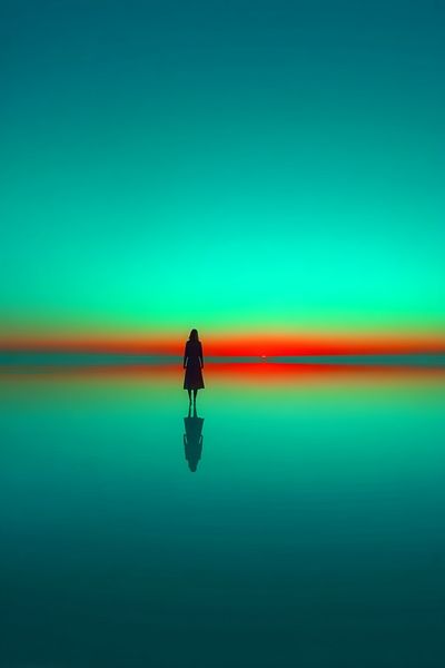 Silhouette at Sunset — Fine Art Print. poster print