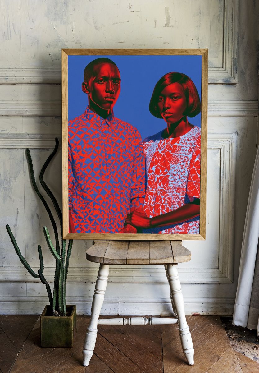 Pop Art Portrait Duo Poster. room preview
