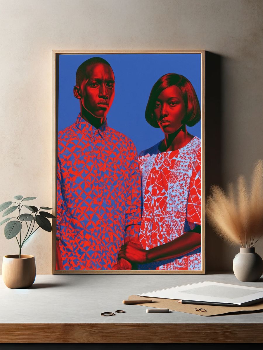 Pop Art Portrait Duo Poster. — room view 2