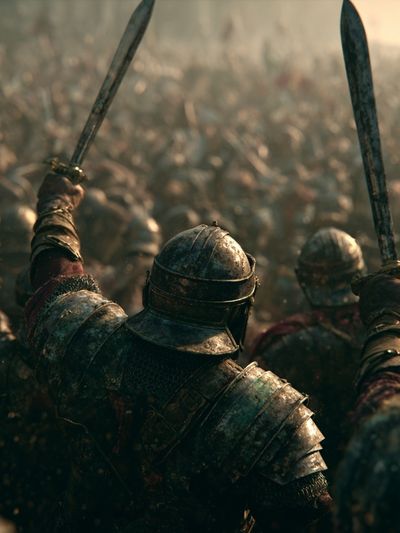 Medieval Battle — Fantasy Art Print. poster