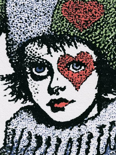 Surreal Clown Portrait Print.